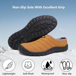 Cyiecw UBFEN Winter Slip Ons Unisex Fleece Lined Waterproof 37 EU